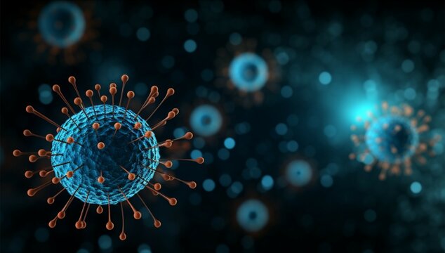 Virus visualization Coronavirus disease COVID 19 medical illustration, China pathogen