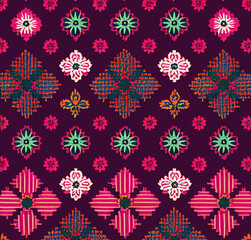 Fototapeta premium Colorful knitted pattern, backdrop, textured image, creative design 