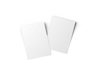 Blank A4 sheet 3d renders on a transparent background