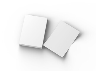 Naklejka premium Blank A4 sheet 3d renders on a transparent background