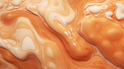 Bubble brown background with waves.