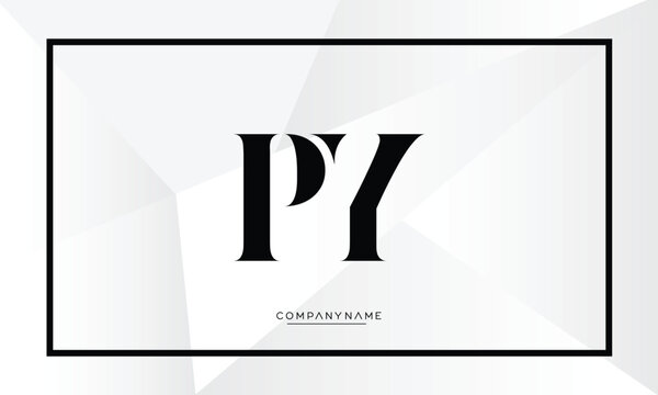 PY or YP Alphabet letters icon logo monogram
