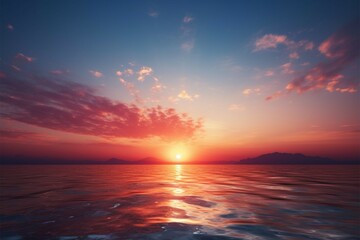 Fototapeta na wymiar Sunrise serenity a captivating background over the expansive sea