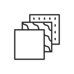 Layers of material, linear icon. Line with editable stroke