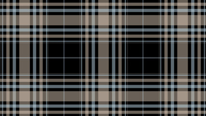 Blue and beige check plaid in the black background
