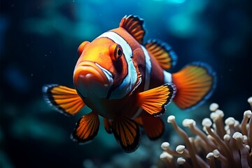 Fototapeta na wymiar Gorgeous fish in a sea portrait, showcasing underwater splendor