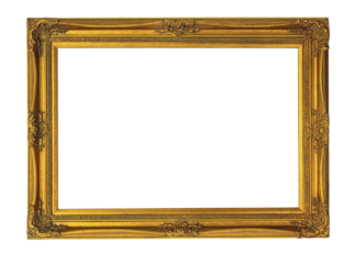 Old golden wooden frame