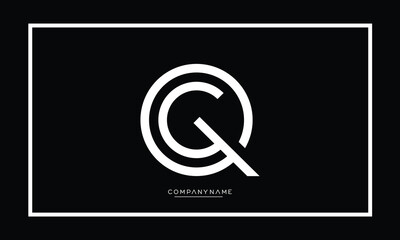 Alphabet letters QG or GQ logo monogram