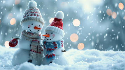 snowman with red heart