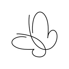 Butterfly continuous line drawing 