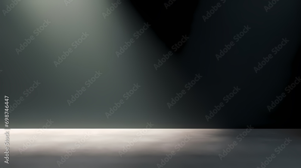 Poster empty light dark wall with beautiful chiaroscuro. simple background for product display