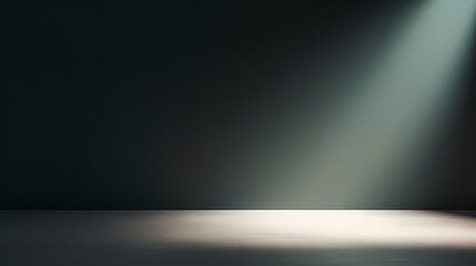 Obraz premium Empty light dark wall with beautiful chiaroscuro. Simple background for product display