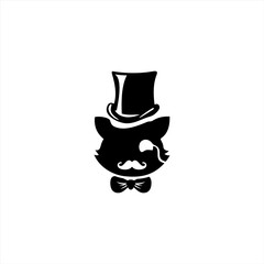 Elegant cat logo silhouette. Cat logo. Pet shop logo.
