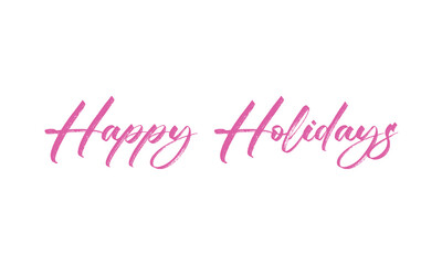 Happy holidays typography calligraphic text for banner
