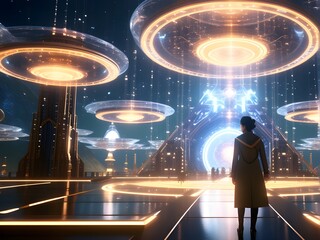 Exploring Infinite Realms: Time Travel, Multiverse Journeys, and Cosmic Portals sci fi, science fiction, concept art, multiverse concept