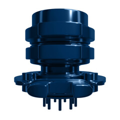 Metal abstract shape, 3d render © neurostructure