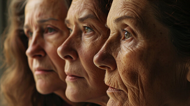retrato de 3 generaciones de mujeres