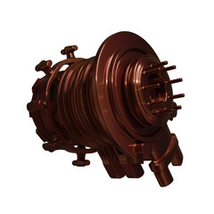 Metal abstract shape, 3d render © neurostructure