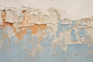 Keuken achterwand Verweerde muur An old wall with four layers of peeling paint. Grunge style  © kizuneko