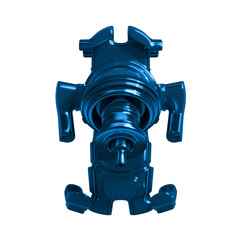 Metal abstract shape, 3d render © neurostructure