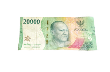 Indonesian money 20,000 rupiah