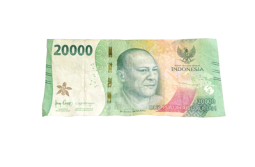 Indonesian money 20,000 rupiah