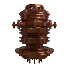 Metal abstract shape, 3d render © neurostructure