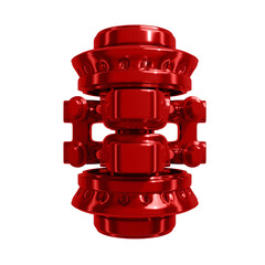 Metal abstract shape, 3d render © neurostructure