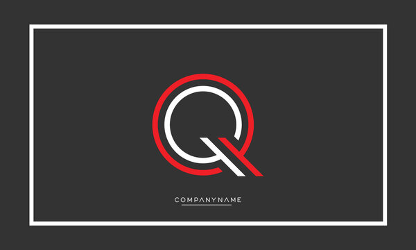 QQ or Q Alphabet letters logo monogram