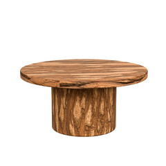 3d rendering Empty wooden table top used for display or montage your products for advertising with transparent background 
