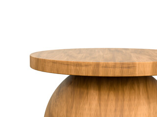 3d rendering Empty wooden table top used for display or montage your products for advertising with transparent background 