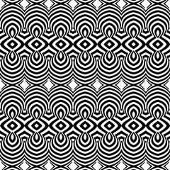 Abstract Shapes.Vector seamless black and white pattern.Design element for prints, decoration, cover, textile, digital wallpaper, web background, wrapping paper, clothing, fabric, packaging, cards.