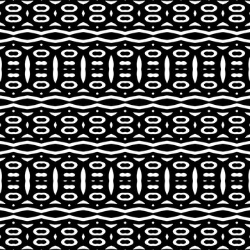 Abstract Shapes.Vector seamless black and white pattern.Design element for prints, decoration, cover, textile, digital wallpaper, web background, wrapping paper, clothing, fabric, packaging, cards.