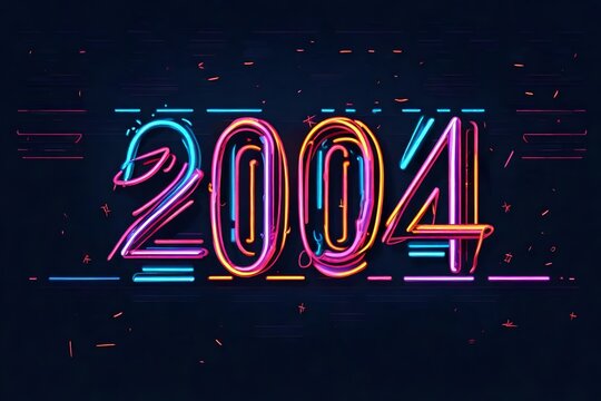 2004  in ultra neon thin outline