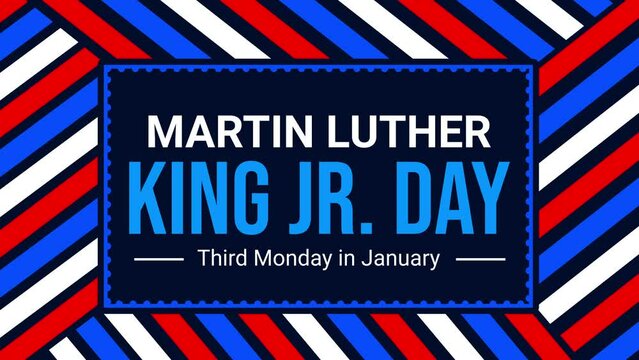 The third Monday in January is celebrated as Martin Luther King Jr. Day in the United States, 4K Animation background