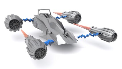 3d illustration of Concept vehicle