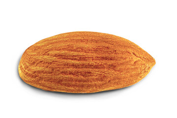 organic whole almond dry fruit nut isolated macro closeup on cutout in transparent background,png format,copy space 