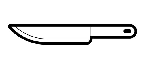 Illustration of cooking knife. Stylized kitchen utensil item.