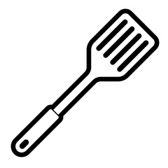 Illustration of cooking spatula. Stylized kitchen utensil item.
