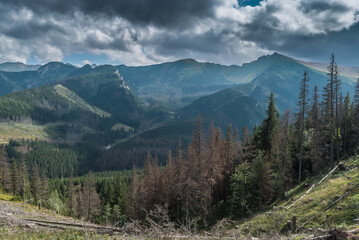 Widok z gór Tatrzańskiego Parku Narodowego