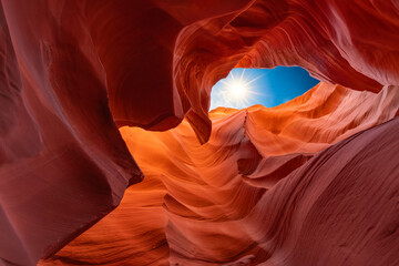 antelope canyon state - eagle looking at the amazing Antelope canyon