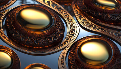 Beautiful mystical patterns on glass, swirls for design, advertising banner for design,