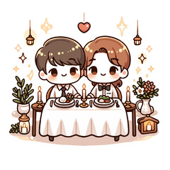 Valentine's Day Love couple Illustrations element