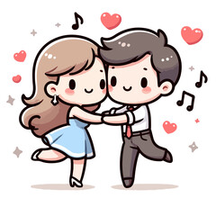 Valentine's Day Love couple Illustrations element