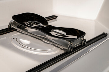 sliding seat of a coastal rowing shell - watersport concept
