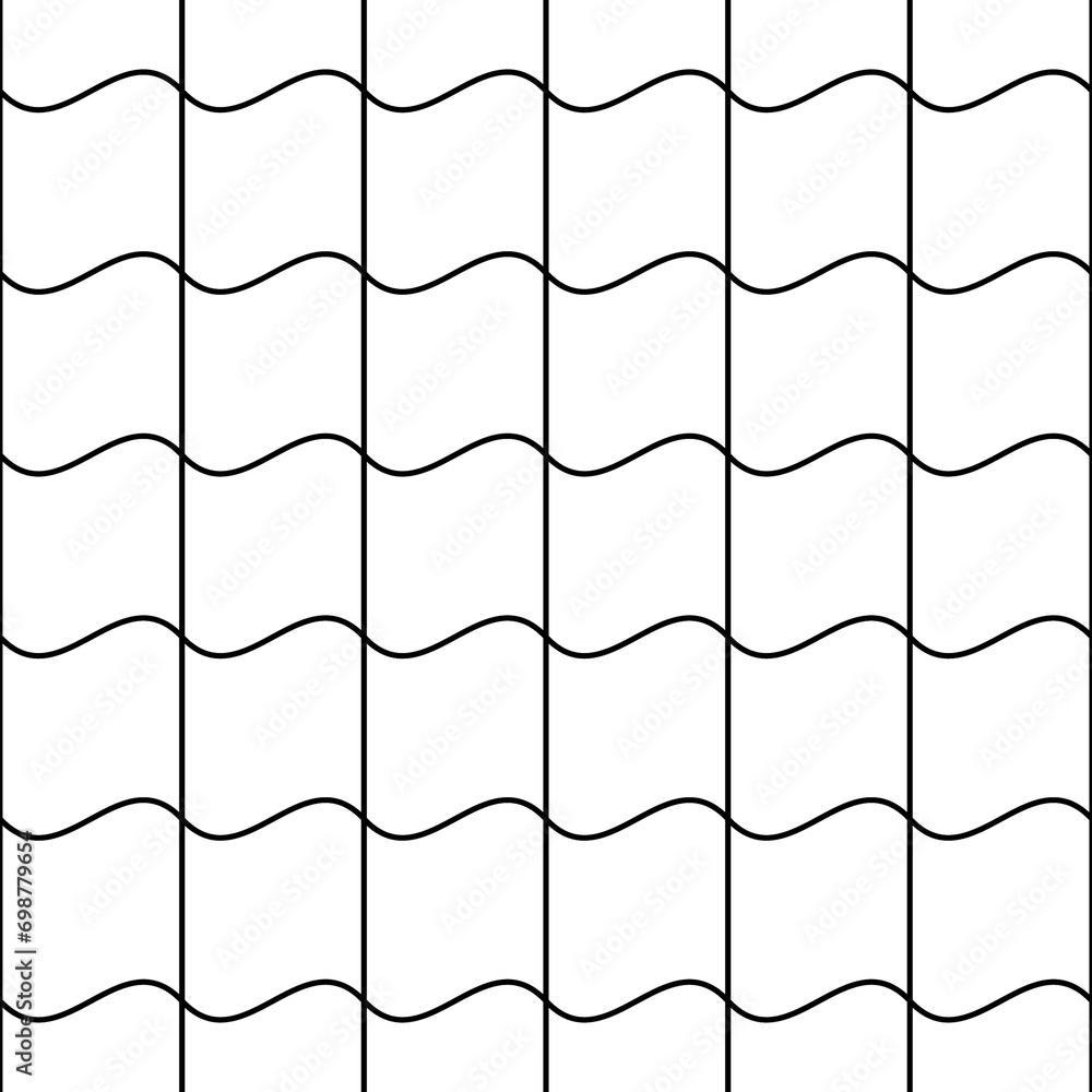 Poster roof seamless pattern. wave tile. repeating waves surface. tiling repeat geometric grid. repeated ro