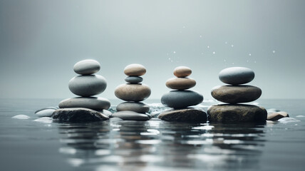 Zen Harmony: Award-Winning Photography of Balanced Stones in Nature's Embrace