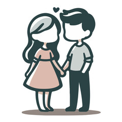 Valentine's Day Love couple Illustrations element