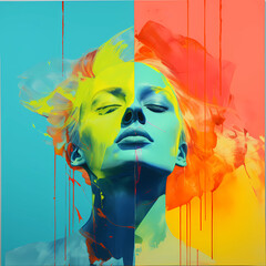 portrait of a person with painted face