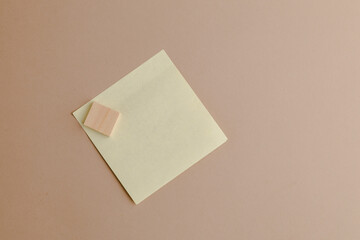 note paper  on a wooden background